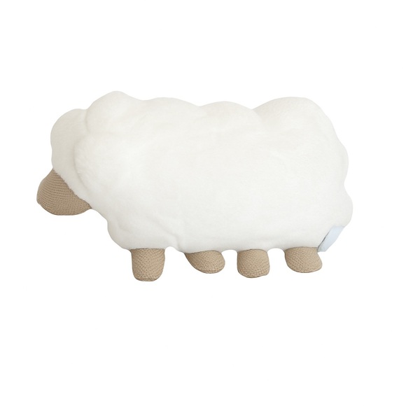 cupcakes & cashmere Other - cupcakes & cashmere Plush Sheep Pillow Cream Faux Fur Cottagecore Nursery Decor